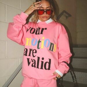 Pink Graphic Sweatshirt